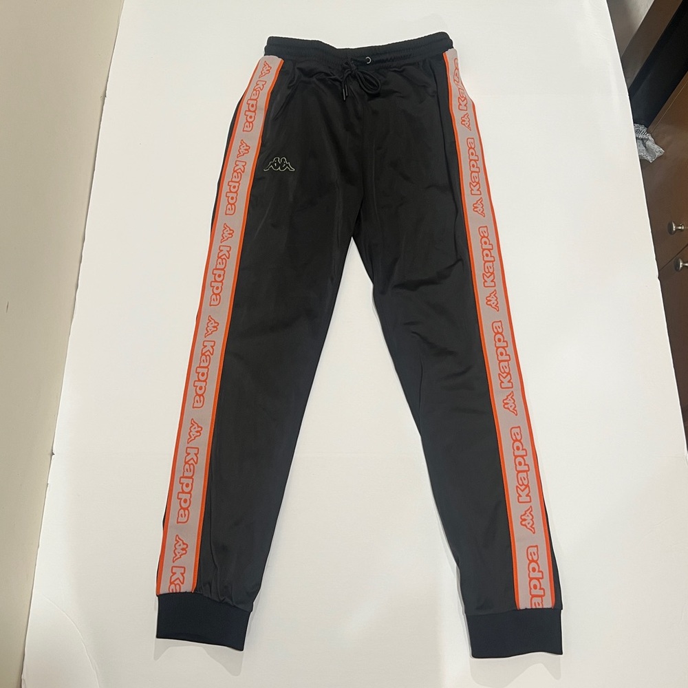 Kappa, Logo Tape Alic 2, Sweatpants, Black, Orange & Grey